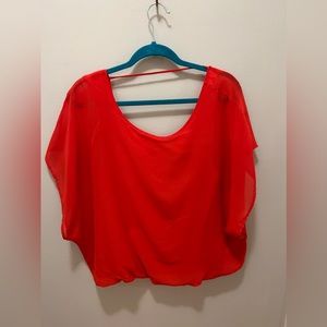 Flowy coral top—stretch